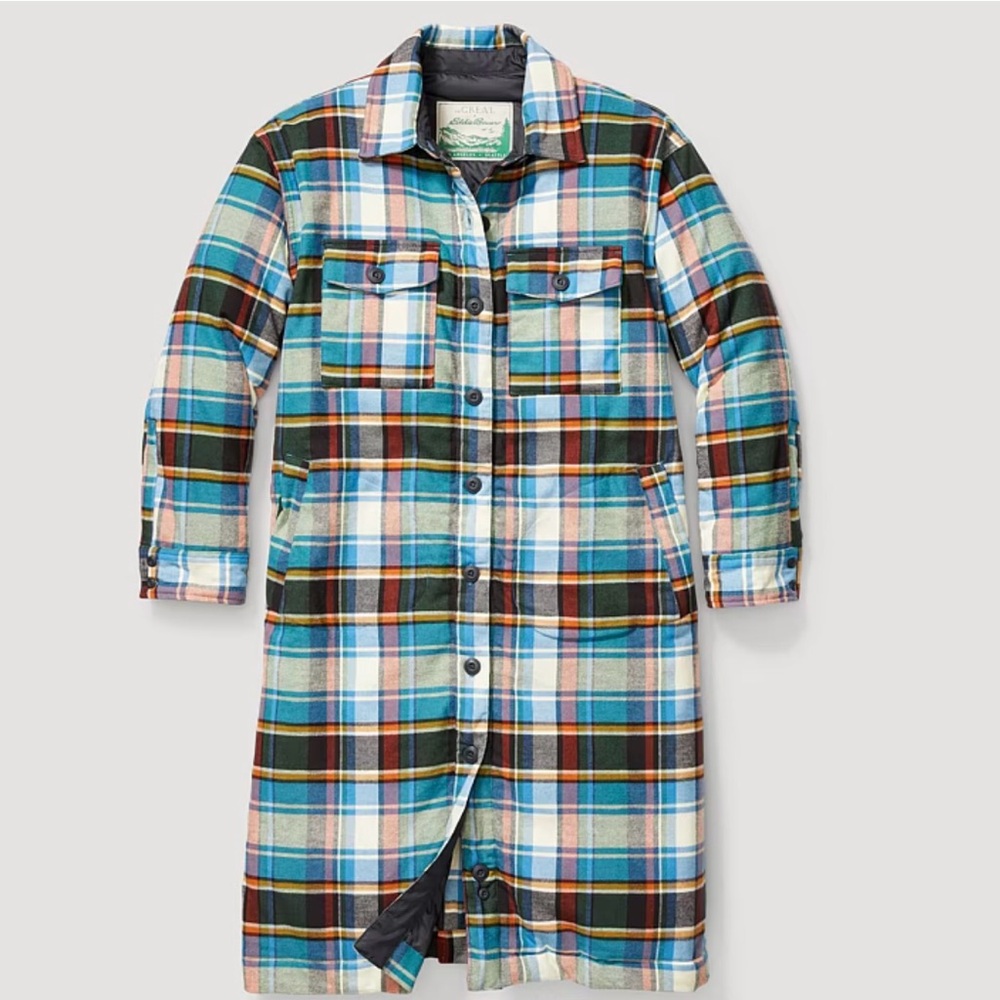 The Great. x Eddie Bauer Plaid Down Coat | Women’s Small